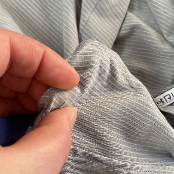 Under Armour Heatgear long sleeve running tee in grey and blue, M - Picture 7 of 10